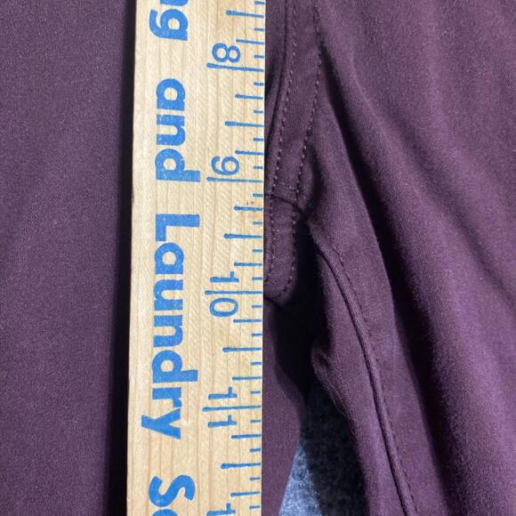 LOFT Pants Womens Size 8 Burgundy Stretch Mid Rise Flat Front Super Skinny Leg - Picture 7 of 10